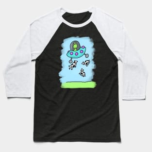 Alien Cows Baseball T-Shirt